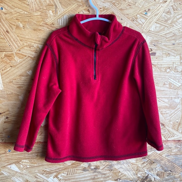 Red Half Zip Sweater - Picture 1 of 3